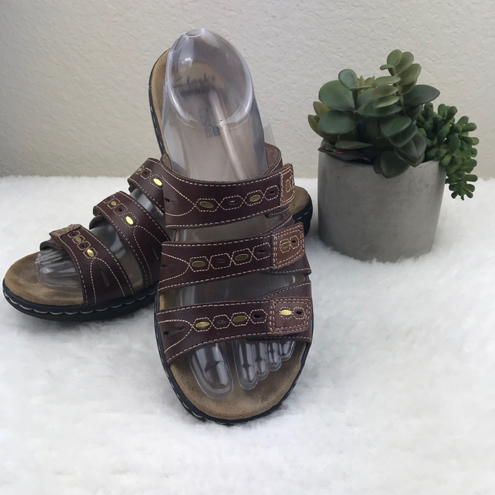 Clark’s Brown Leather Sandals 7.5W